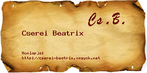 Cserei Beatrix névjegykártya